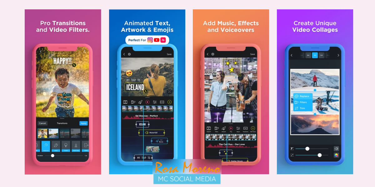 apps para hacer videos para facebook e instagram emojis grabar voz video collages con vidlab