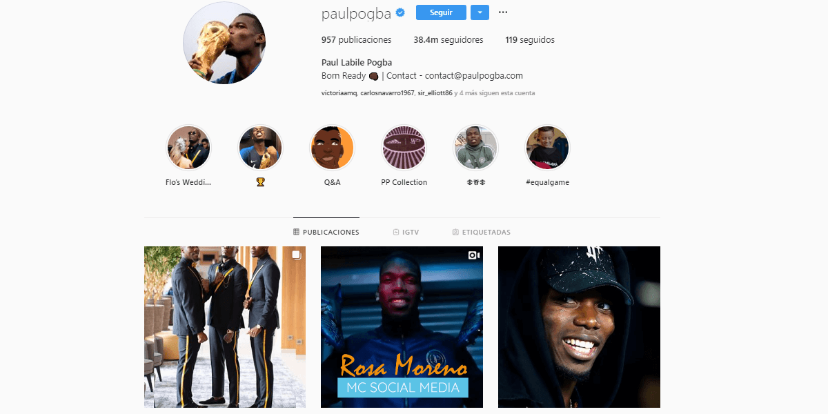 Instagramers moda belleza con mas seguidores del mundo estadistica influencers Statista ranking Paul Labile Pogba